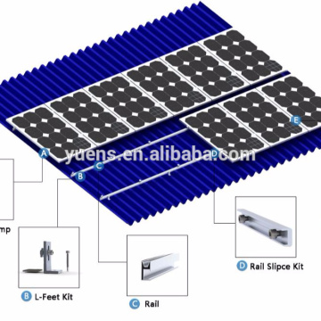Hochwertiges Aluminium-Solar-Metalldach-Montagesystem